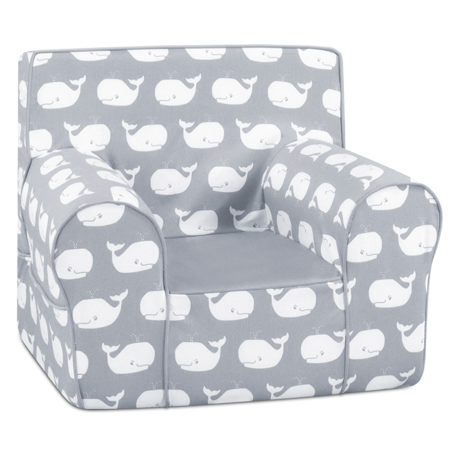 Grab N Go Kid S Foam Chair With Handle Whale Tales Storm White Grab N Go Kid S Foam Chair With Handle Whale Tales Storm White Twill Pebbles Com