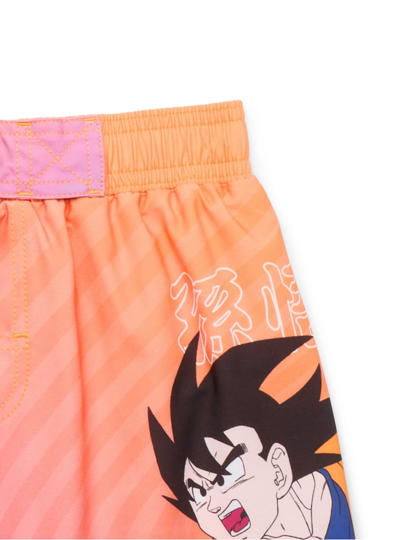Dragon Ball Z Boys Swim Trunks Sizes 4-12 Pool Beach Graphic