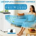 thumbnail image 3 of 3-in-1 Portable Air Conditioner 8000 BTU,Cooling,Dehumidifier&Fan,Quiet,Auto Evaporation,Remote,24H Timer, 3 of 6