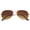 Gold / Amber, variant on sunglassLA Unisex Classic Teardrop Full Metal Frame Gradient Flat Lens Aviator Sunglasses (Gold / Amber) - 51mm