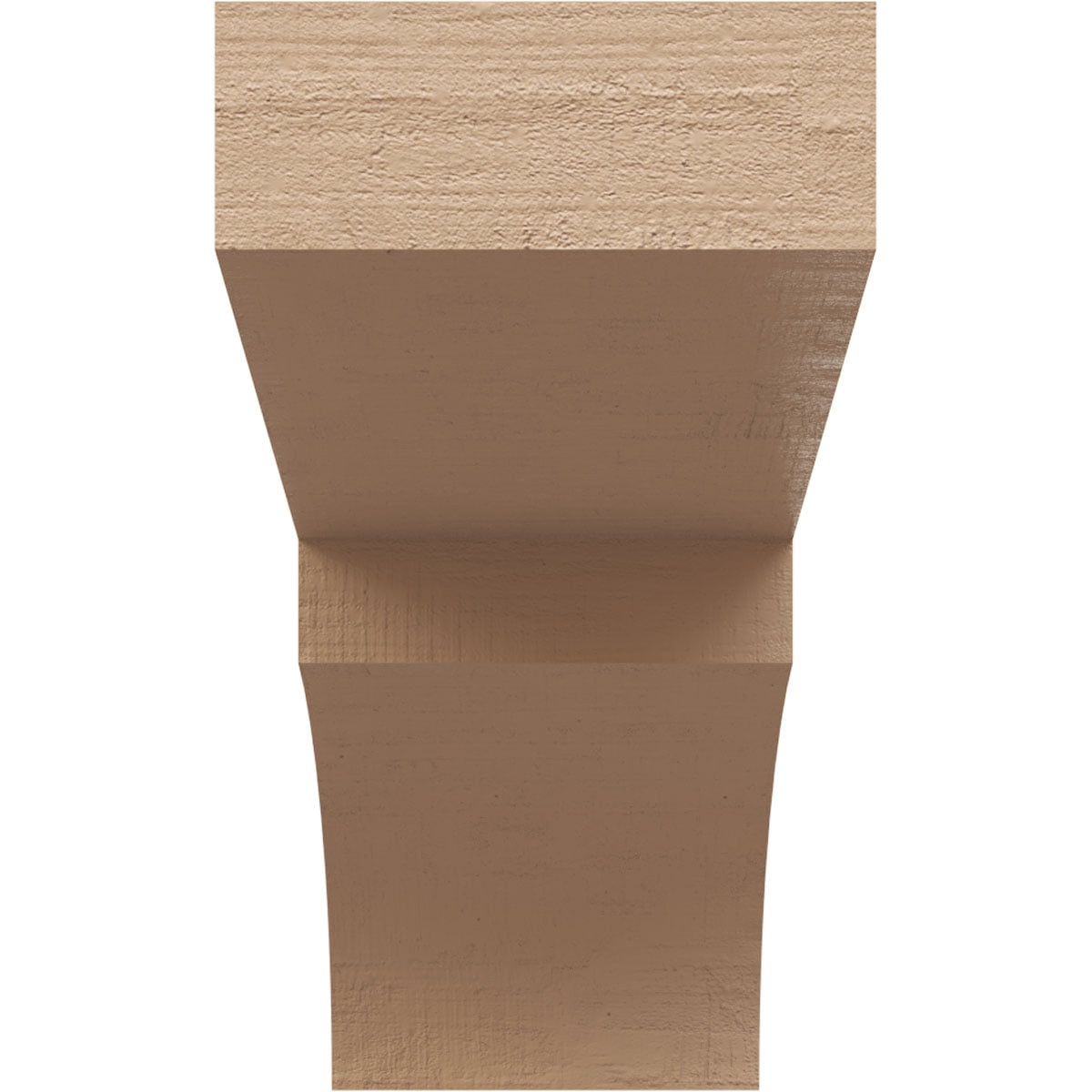 2"W x 6"D x 4"H Classic Monterey Rough Cedar Woodgrain TimberThane Corbel, Primed Tan