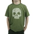 thumbnail image 1 of Boy's Word Art T-shirt - Flower Skull, 1 of 2