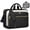 Black and Beige, variant on Laptop Bag 17.3 Inch Laptop Briefcase for Women Men Messenger Bag Waterproof Shoulder Large Computer Bag for Business Office Work College,Black