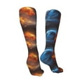 thumbnail image 3 of Bingfone Red And Blue Fire Dragon D Print Compression Socks for Women and Men Long Socks for Running Athletic Cycling Nurse, 3 of 8
