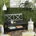 thumbnail image 3 of Safavieh Mayer Indoor/Outdoor 2 Seat Bench with Lower Tier, 3 of 10