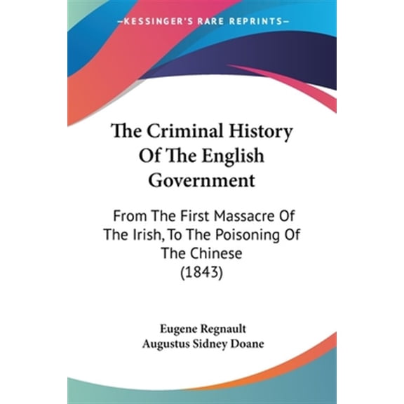 Pre-Owned Criminal History Of The English Government