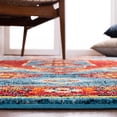 thumbnail image 4 of SAFAVIEH Vintage Hamadan Carmelo Oriental Area Rug, Blue/Orange, 6'7" x 9', 4 of 11