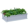 thumbnail image 3 of Outsunny 48" x 24" x 12" Raise Garden Bed, Planter Box, Above Ground Garden for Flowers, Herb, Vegetables with Easy Assembly, gray, 3 of 10