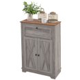 thumbnail image 1 of Armoire de Rangement Style Ferme Gris Lavé, Buffet Bahut en MDF avec Tiroir et Tablette Réglable à 2 Niveaux, Armoire d'Accent 23.6 Pouces L x 11.8 Pouces P x 34.4 Pouces H pour Salon Ou Cuisine, 1 of 7