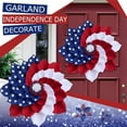 thumbnail image 6 of LYCAQL Independence Day Wreath 4th Of July Memorial Veterans Day Decorations Hanging Wreath Garland Front Door Decor, 6 of 6