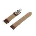 thumbnail image 2 of facefd Leather Watch Band Butterfly Deployment Clasp Buckle Coffee 20mm, 2 of 8