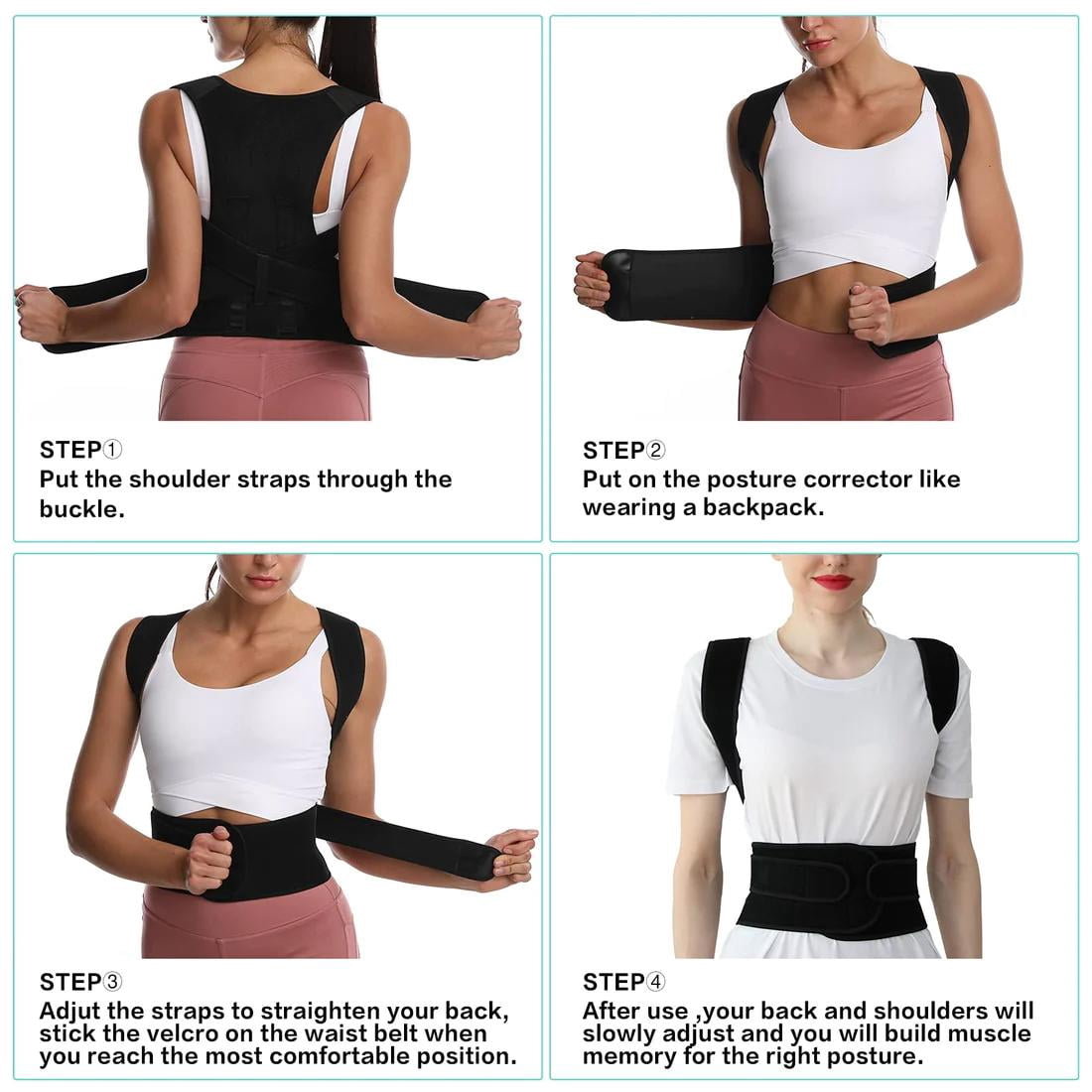 Unisex Posture Corrector – Strong Back & Shoulder Support Brace for Better Posture