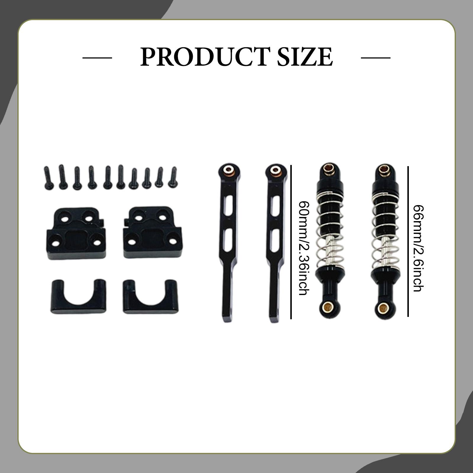 Soporte De Amortiguadores Ajustable Para RC Crawler 1/10 – 4 Piezas De Metal Con Múltiples Orificios, Fácil Instalación, Mejora La Suspensión Y El Control En Terreno
