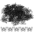 thumbnail image 1 of Unique Bargains Paper Clip Coated Letter W Shape Alphabet Clips Bookmarks, Black, 100 Count, 1 of 6