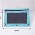 thumbnail image 4 of 3 Rings Binder Pencil Pouch, Pencil Case With Clear Window (grey&blue 2pack), 4 of 4
