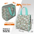 thumbnail image 3 of Maltese Dog and Flower Floral Insulated Lunch Bag for Women & Adults,Large Portable Soft Cooler Lunch Bag,Thermal Food Storage Tote with Pearl Cotton,8.66L,8.75x5.75x9.5 Inch, 3 of 6