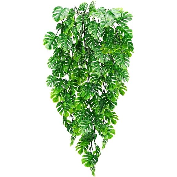 Morttic 2pcs Artificial Plant Hanging Fake Ivy Vine Faux Greenery for Wall Hanging Decoreation