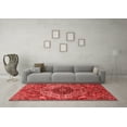 thumbnail image 3 of Ahgly Company Indoor Round Medallion Red Traditional Area Rugs, 3' Round, 3 of 4