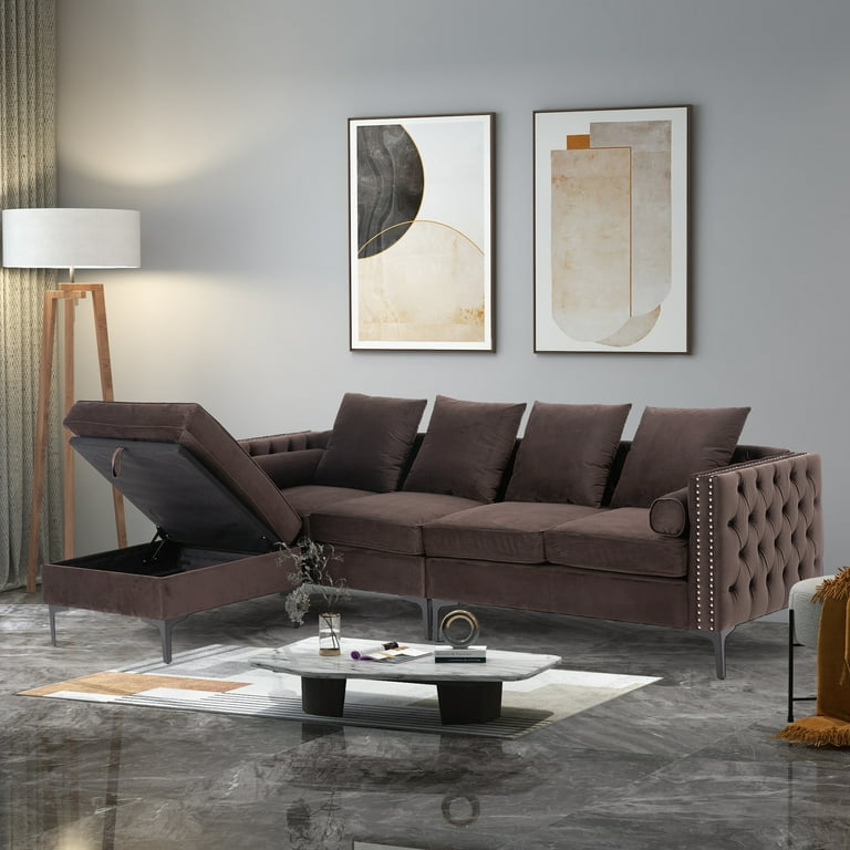 Brown sleeper sofa sectional online