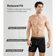 DAVID ARCHY Mens Underwear Bamboo Rayon Boxers for Men Breathable and Cool Mens Boxer Shorts with Button Fly 3 Pack