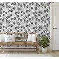 thumbnail image 5 of S4sassy Self Adhesive Wallpaper, Grey Leaf Cluster Print Mural Wall Paper, Peel and Stick Contact Paper for Walls, Entryway accent Wall, Office Decor, Solution (25"x360" inch), 5 of 8