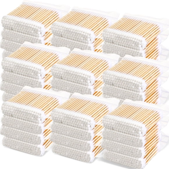 Bastoncillos Heigble de algodón de bambú de 5000 unidades, puntas dobles