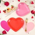 thumbnail image 4 of 76PCS Valentines Day Heart Decorations, Heart Shaped Paper Plates and Napkins Party Supplies, Disposable Pink and Red Party Plates for Valentines Day Decor, Serves 24, 4 of 4