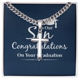 thumbnail image 2 of À Notre Fils Félicitations sur Your Graduation Artisan Croix Cubain Lien de Chaîne, 2 of 7