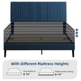 thumbnail image 5 of 4 EVER WINNER Queen Size Upholstered Platform Bed Frame with Headboard, Blue Queen Bed Frame, No Box Spring Needed, Blue, 5 of 7