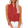 thumbnail image 5 of WCJM Women's Nursing Cami Tops Tanks with Pads Of Maternity Bras for Women's Tanks and Camis Loose Button Shirt Tops Stand Solid Color Sleeve Collar Casual Women's Shirt, 5 of 7