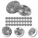 thumbnail image 5 of EeaseMX 30 botones huecos con hebilla de metal elegante de 18 mm para manualidades, botones de costura DIY para decoración (plateados), 5 of 8