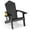 Black, variant on Costway Patio HIPS Adirondack Chair with Cup Holder Weather Resistant Outdoor 380 LBS Red