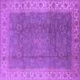 thumbnail image 1 of Ahgly Company Indoor Square Oriental Purple Traditional Area Rugs, 7' Square, 1 of 4