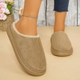 thumbnail image 6 of Suede Slippers for Women Casual Soft Sole Furry Lined House Slippers Winter Warm Indoor Slip on Shoes, 6 of 9