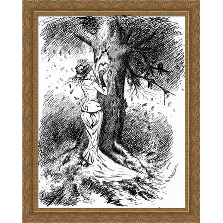 Hoest 28x36 Large Gold Ornate Wood Framed Canvas Art by Theodor Severin Kittelsen