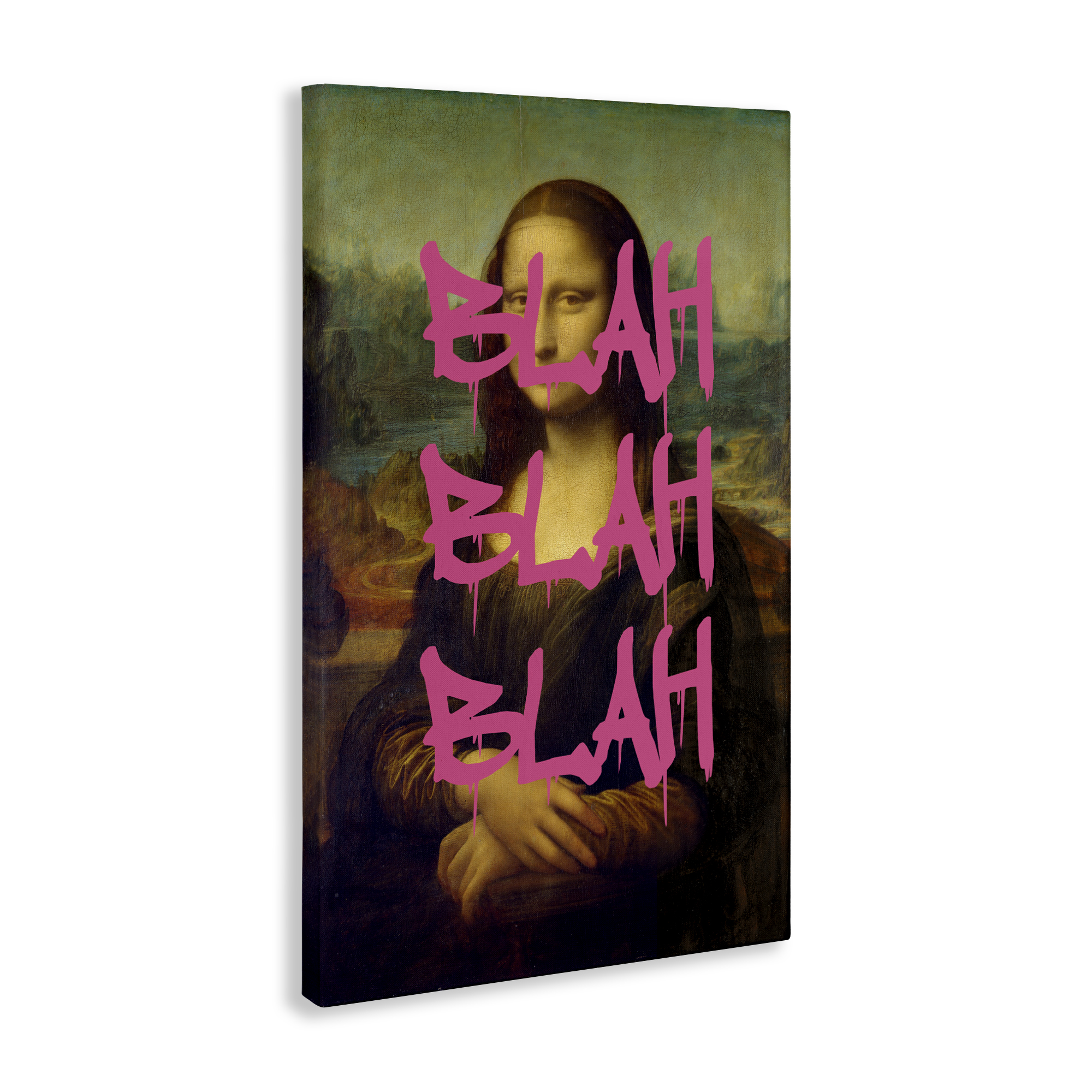Graffiti Over Mona Lisa Canvas Wall Art, design by Masters Redux