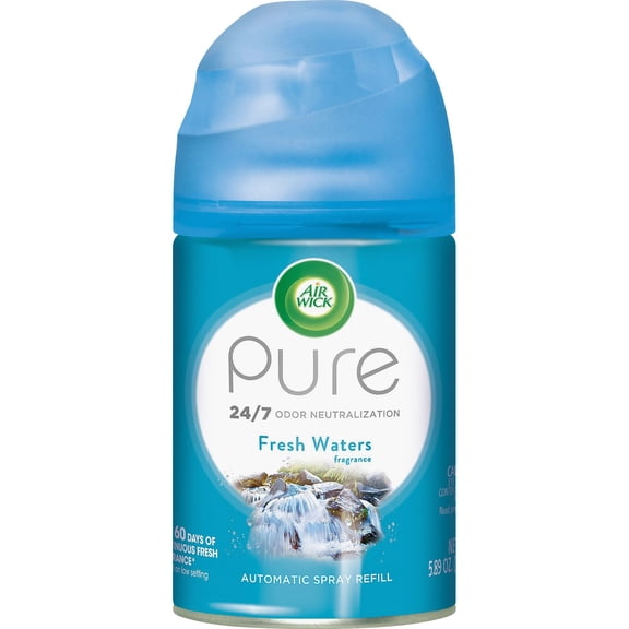 Air Wick Automatic Air Freshener Spray Refill, 1ct, Fresh Waters, Essential Oils