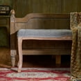 thumbnail image 3 of Bestco Vintage Ottoman Bench 44" Long Linen Upholstered Piano Bench Entryway Bench Gray, 3 of 9