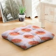 thumbnail image 4 of Orange Meditation Pillow 22x22 Inch Large Floor Cushion Soft Dutch Velvet Seat Pillow for Yoga & Lounge Cute Kawaii Fruit Pattern Sweet Summer Aesthetic Design (Funny Cartoon Orange Lover Style), 4 of 7