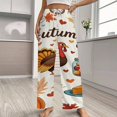 thumbnail image 2 of Happy Thanksgiving Pajamas Leisure Trousers Soft Warm Sleepwear Bottoms Loose Retro Nightwear, 2 of 6