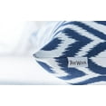 thumbnail image 5 of TreeWool (Pack of 2) Ogee Ikat Accent Decorative Cotton Throw Pillow Covers (18 x 18 Inches, Navy Blue), 5 of 6