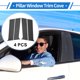 thumbnail image 2 of 4 Piezas de Moldura de Ventana del Pilar de la Puerta para Peugeot 301 2014-2019 Patrón de Fibra de Carbono Negro Etiqueta Antirrayones Cubierta de Postes del Pilar Izquierda Derecha Delantera Trasera, 2 of 7