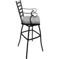 thumbnail image 3 of Outdoor or Indoor Bar Stool 30" - Jordan Arms - Natural Fun Cream Fabric - Black, 3 of 5