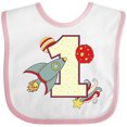 thumbnail image 3 of Inktastic 1st Birthday Outer Space Theme Boys or Girls Baby Bib, 3 of 4