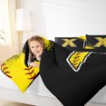 thumbnail image 4 of Manfei Baseball Print Queen Comforter Set 3 Pieces for Boys Girls, Sport Monogrammed Bedding Sets, Personalized Letter X Bedding Comforter Set, Super Cozy Room Decor, 4 of 8