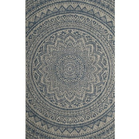 Bungalow Rose Amedee Blue Indoor Outdoor Area Rug