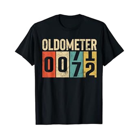 Funny 72 Years Old Oldometer Vintage 72nd Birthday Odometer T-Shirt