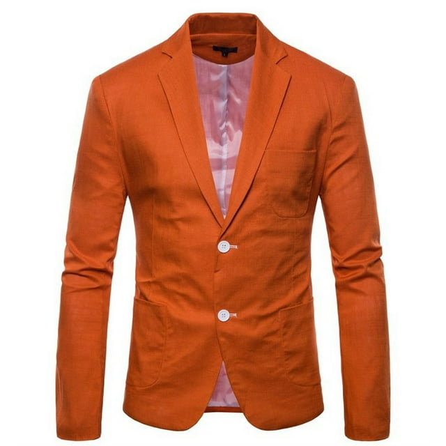 Men's Fashion Slim Fit for Spring Summer Lightweight Suit Jacket with Material