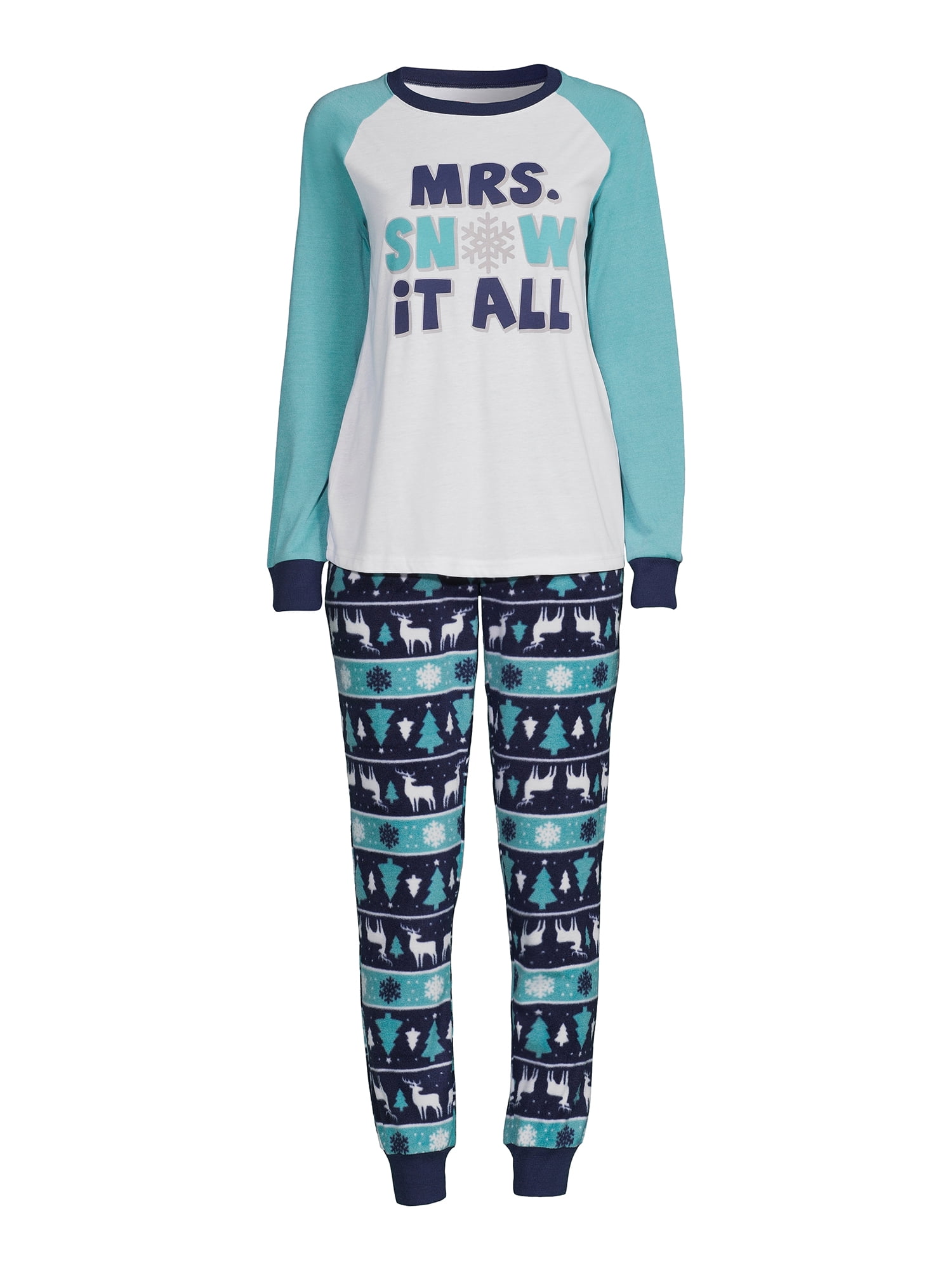 Jolly Jammies Women's Snow It All Matching Family Pajamas Set, 2-Piece, Sizes S-3X