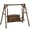 Carbonized, variant on Resenkos 2-Seat Swing Bench, Ergonomic A-Frame, Stable Non-Slip, Solid Wood Garden Swing, Natural